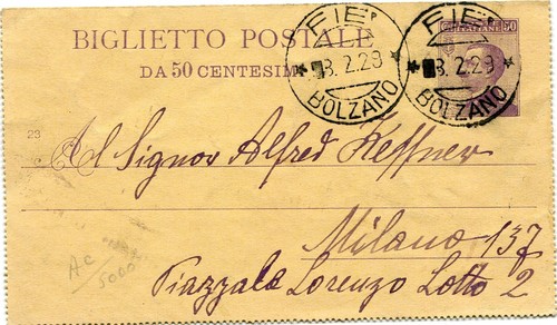 Biglietto postale c - postale,