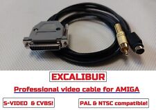 Amiga RGB to S-Video CVBS composite cable  500 600 1200 4000 DB23  PAL NTSC NEW