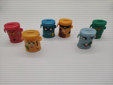 Lotto 6 BANDA BIDON diversi con sorpresine merendine gadget FERRERO KINDER 1999 