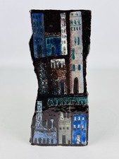 Vintage Mattonella Artistica In Ceramica Design Anni ‘50 Figura Case