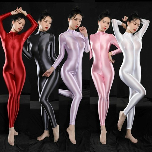 Body donna tuta raso lucido