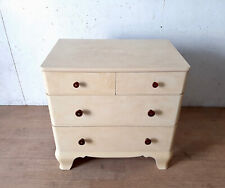 Piccolo comò decorativo rivestito in pergamena, firmato Semus, Svizzera 1950