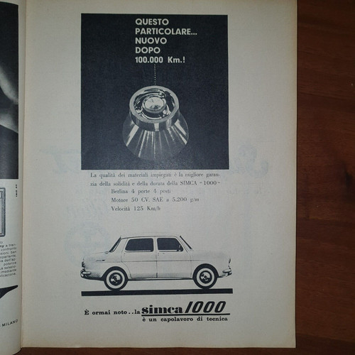 Simca 1000 auto pubblicita - simca, pubblicita'