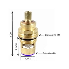 Cartuccia rubinetto vitone 1/2 pollice 1/4 giro dx Franke 133.0054.646