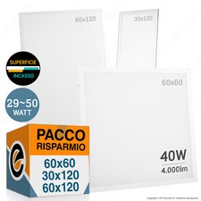 PANNELLI LED 60x60 29W 36W 40W 45W 50W da INCASSO o SUPERFICIALE e SOSPENSIONE