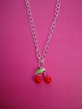 COLLANA ARGENTO CILIEGIA ROSSA