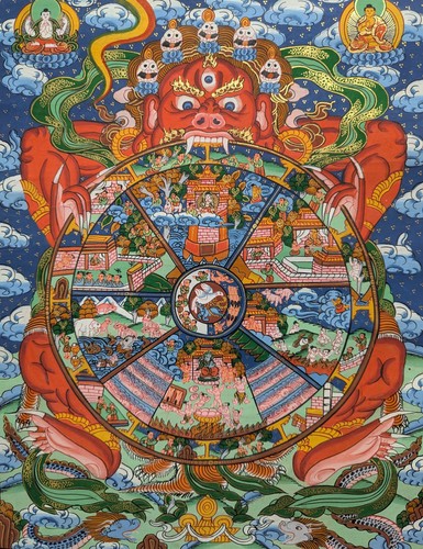 Vecchio tibet thangka dipinto - thangka,