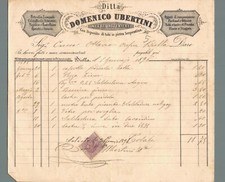 Fattura Commerciale Biella Negozio Lattoniere D. Ubertini 1896