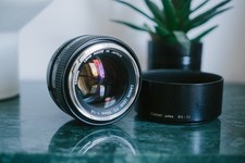 Canon FD 55mm f/1.2 Chrome Nose + paraluce BS-53 - Ottime condizioni con CLA