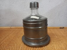 Bottiglia Vetro E Peltro 95% Lavorato A Mano Creazioni L.A.P.A * Vintage