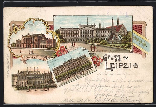 Lithographie leipzig museum - leipzig,,