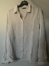 camicia con motivo stile catene, elegante, taglia S