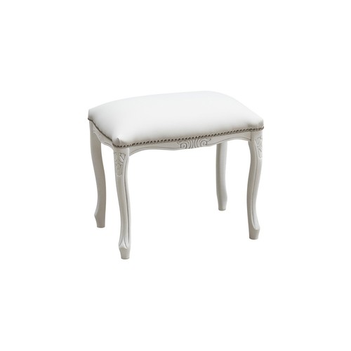 Sgabello pouf legno bianco - pouf,