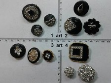  lotto bottoni gioiello smalti