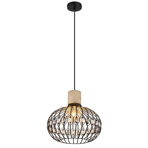 Lampadario pendel travertino - lampadario,