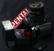 Pentax Z-50P QD 35 mm pellicola AF SLR c/w obiettivo Sigma AF 28-80 mm Asph e kit EF-430ST