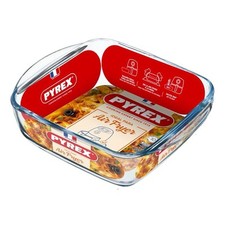 PYREX TEGLIA QUADRATA PER FRIGGITRICE AD ARIA 25X22X7 CM IN VETRO 