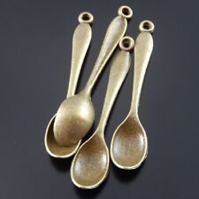 10 pezzi ciondoli cucchiaio lega bronzo antico 50*11*6 mm gioielli artigianato 33700