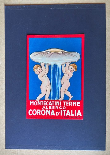 Luggage label albergo corona - -,