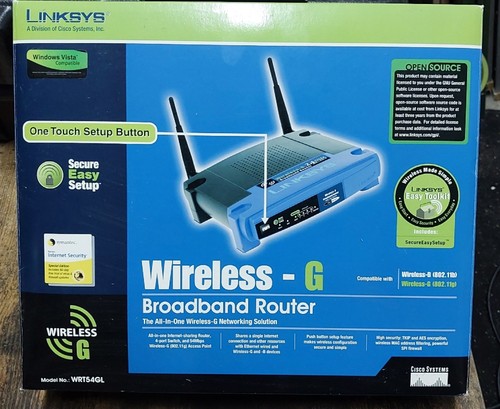 Linksys wrt54gl router - v1.1,
