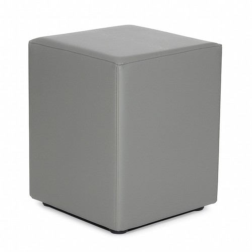 Cubo seduta ecopelle grigio