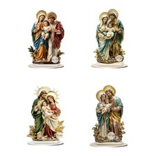 Statua Sacra Famiglia Decorazione per Credenza Manufatto Artistico Figurina