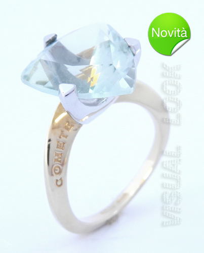 Comete oro anello pietra - comete,