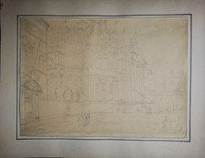 Disegno antico vecchia Milano