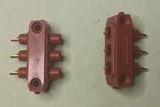 Connettori coppia 3 pin dritto saldatura a filo, maschio femmina, rosso