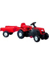 TRATTORE A PEDALI C/RIMORCHIO ROSSO 40786