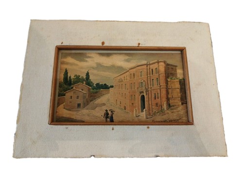 Acquarello antico palazzo - acquarello,