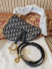 DIOR SADDLE OBLIQUE MEDIUM BAG BLU