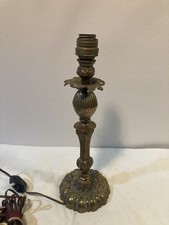 Stelo Lampada Da Tavolo In Ottone Vintage, Altezza 35 Cm