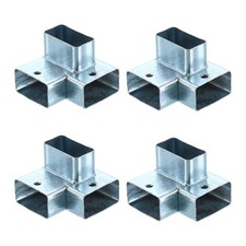 Kit Staffe Gazebo 3 Vie, Staffa Angolare per Legname 1,61" x 0,83" (Confezione da 4)