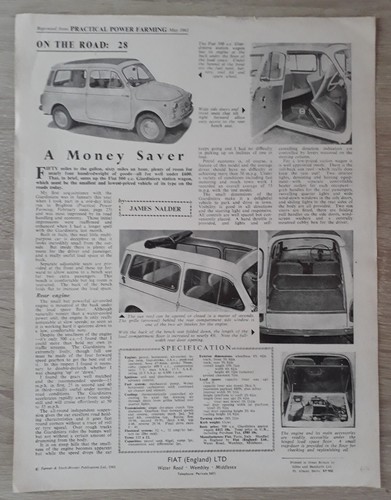 Fiat 500 giardiniera rapporto - 500,