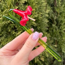Red Bell Glass Flower with