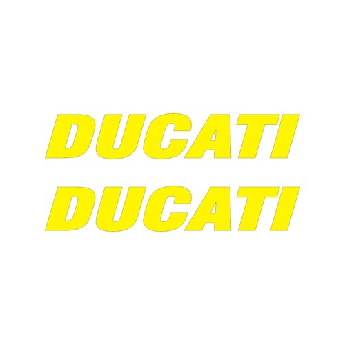 Adesivi ducati color giallo - adesivi,