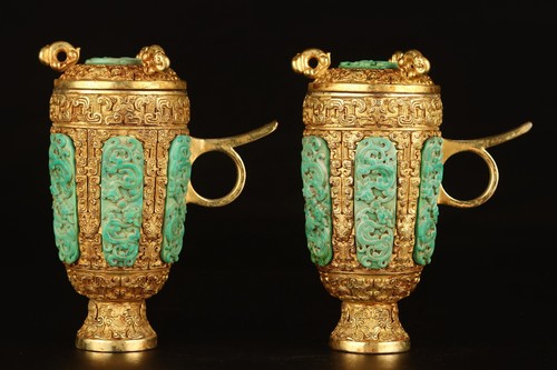 Coppia tazze vino turchese - coppia, da