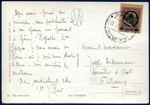 Vaticano 1947 cartolina - -,