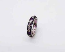 ANELLO ROSARIO BLACK RODIUM