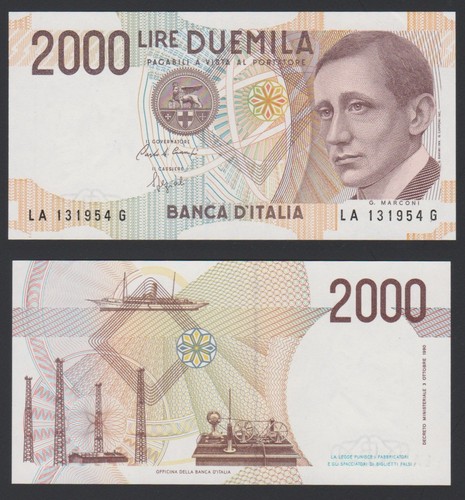 Italia 2000 lire 1990 03 - lire, 1990.10.03