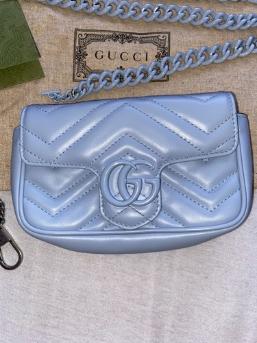 Gucci marmont mini azzurro - marmont,