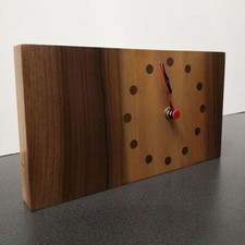 Orologio da tavolo in legno massello design originale unico artigianale eco 