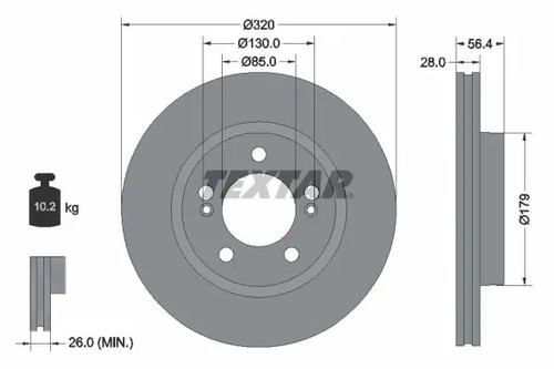 Disco freno ventilazione - 2x,