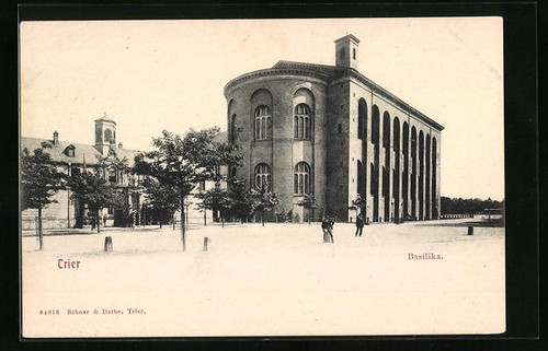 Cartolina treviri vista sulla - cartolina,