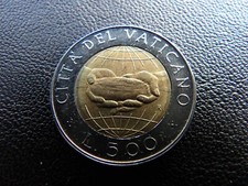 Moneta 500 Lire Vaticano 1992