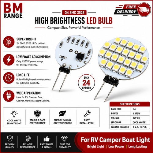 Lampadina led 24smd 3528 - g4,