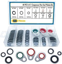 Kit 60 Rondelle Guarnizioni Metallo - Gomma x Compressore Aria Condizionata Auto