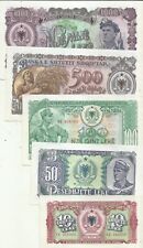 Albania Set 5 pezzi 10 50 100