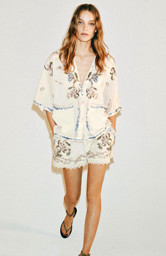 Camicia ricamata zara - camicia,